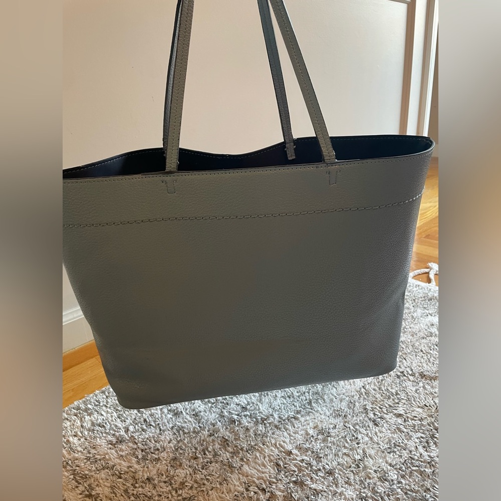 Tory Burch Sky Blue Leather Tote Bag - Picture 15 of 16